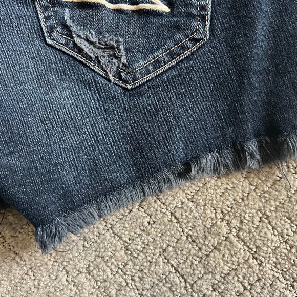 American Eagle Distressed Stretch Shorts, Dark wash, Size 4 - Picture 7 of 7